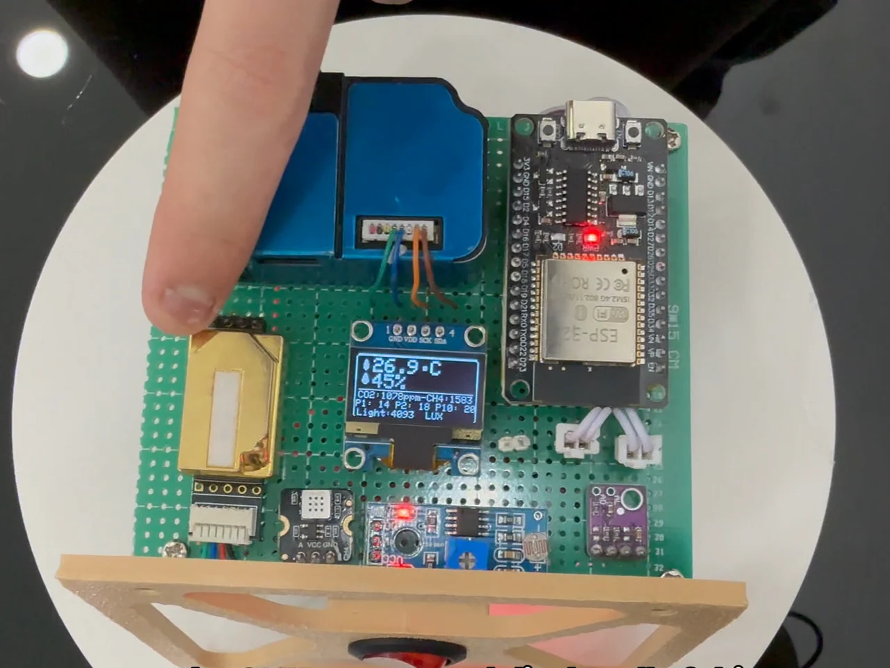 Sensor components on the CubeSat circuit board
