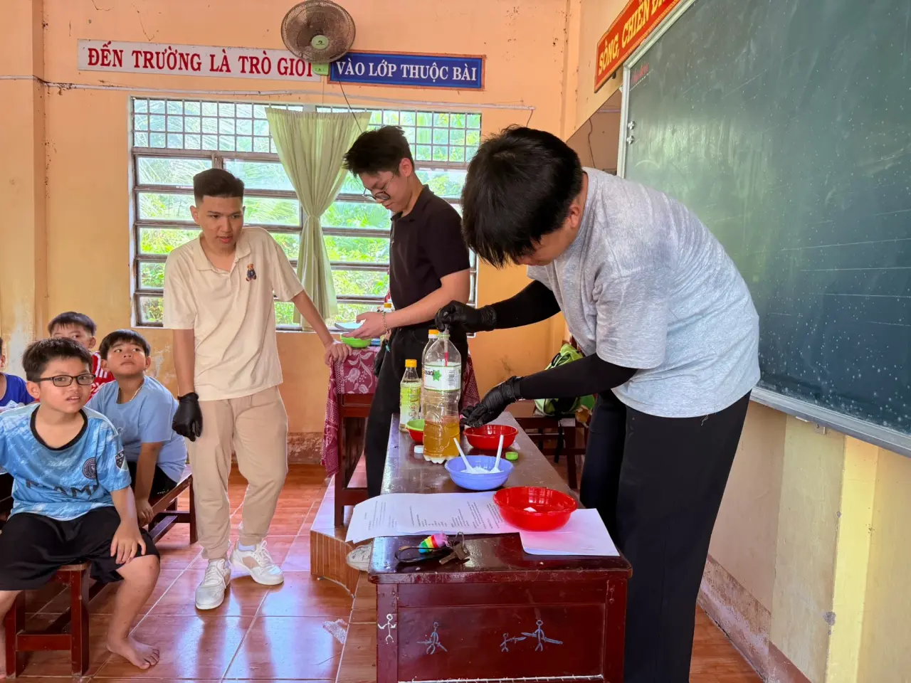 C.V.O volunteers leading a hands-on workshop